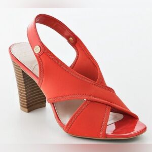 Dana Buchman Vibrant Orange Slingback Heels